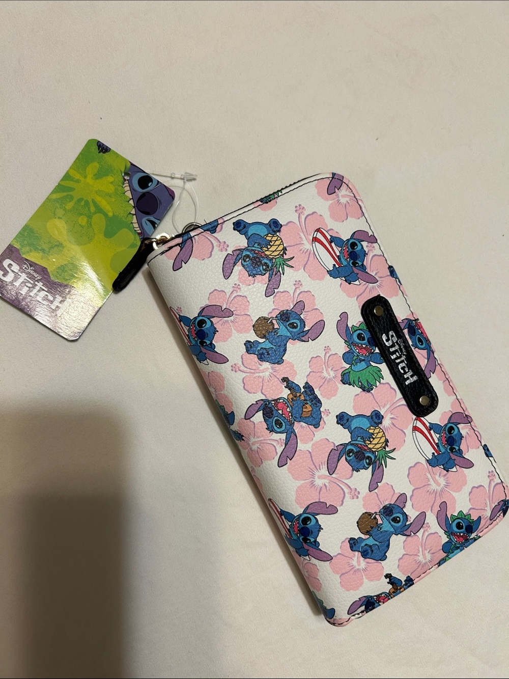 Disney Stitch Floral Phone Wallet Case - Pink/Blue